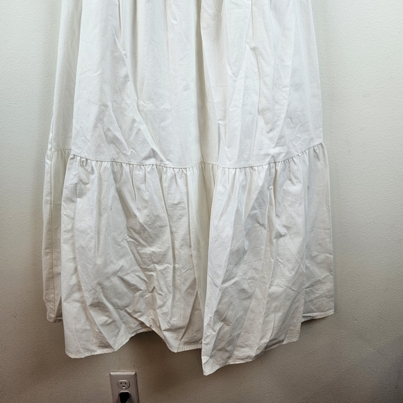 Anthropologie Moon River Square-Neck A-Line Dress L NWT White Vacation Summer - Picture 7 of 13